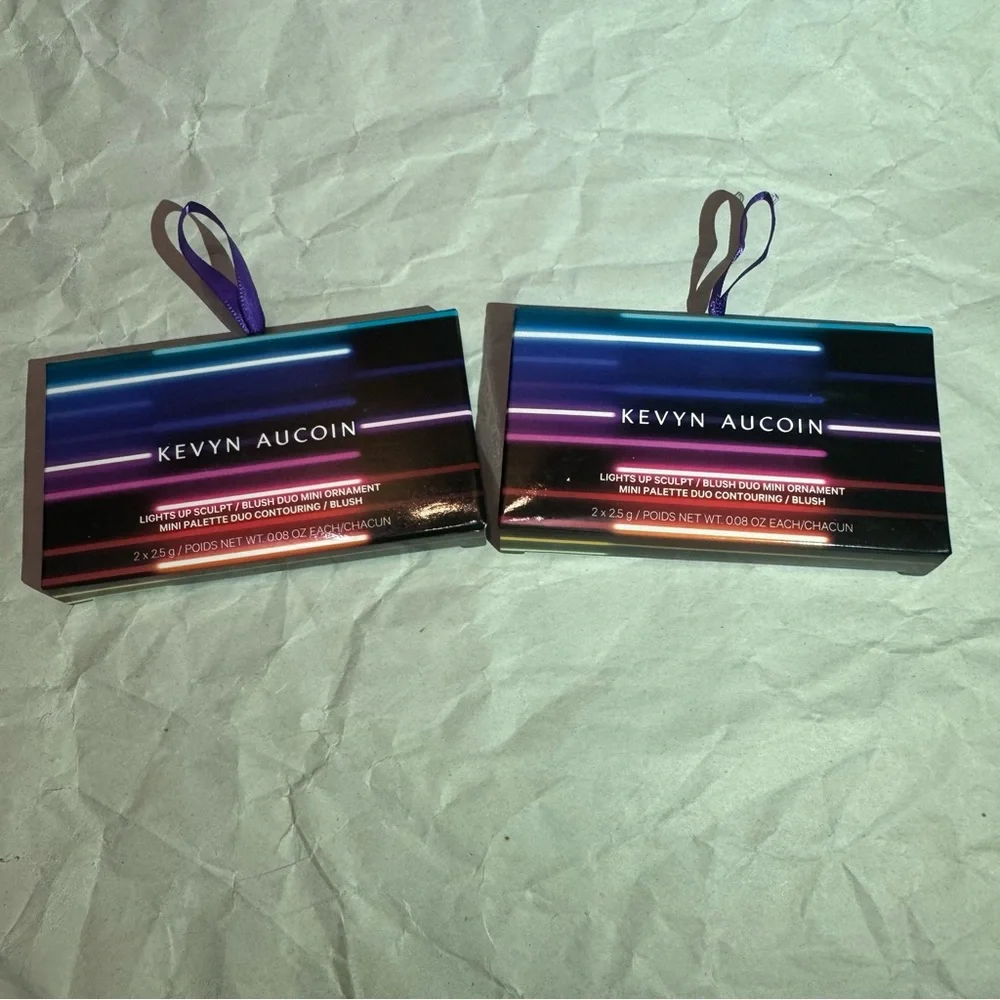 2 x KEVYN AUCOIN LIGHTS UP SCULPT/BLUSH MINI DUO ornaments